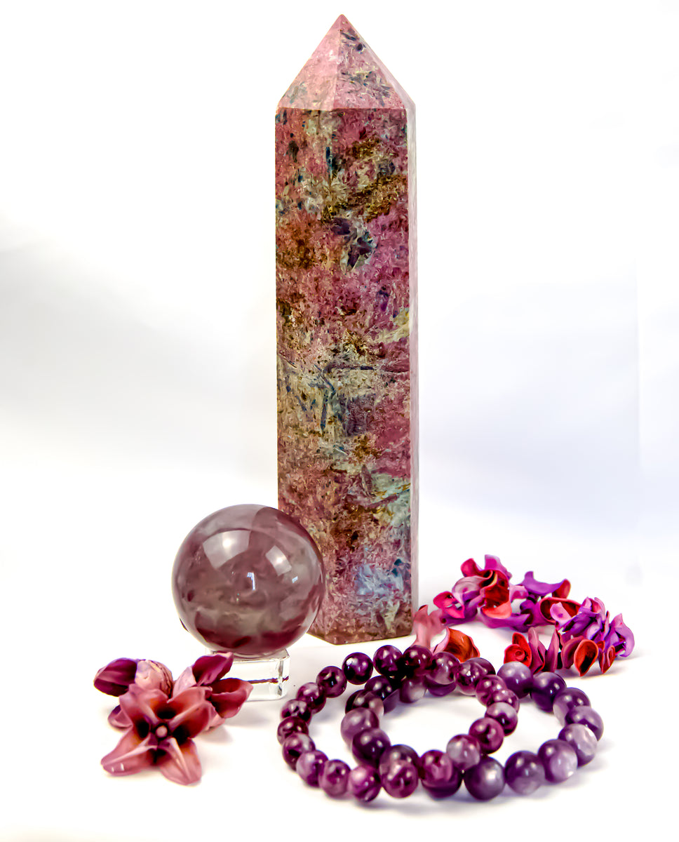 Ruby Crystal Tower Crystal Towers & Generators - Ruby, Kyanite, Fluorite & more – Infinite ...