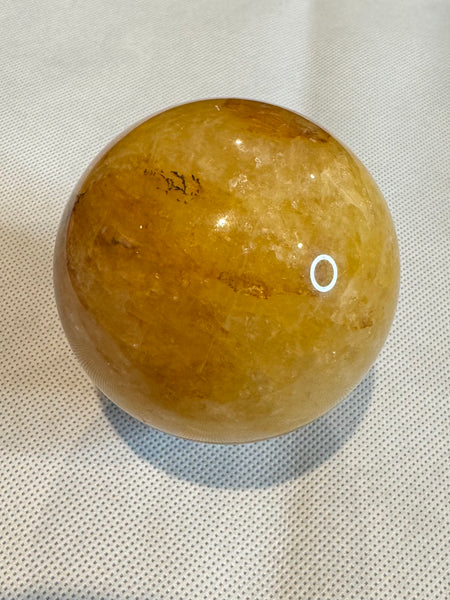 Golden healer with dendrite sphere 7cm