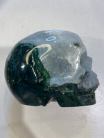 Moss Agate Skull 672 gm