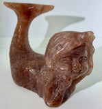 Strawberry Quartz Mermaid carving 747gm