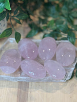 Rose quartz palm stones