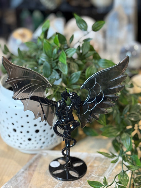 Smoky Quartz Angel/devil wings