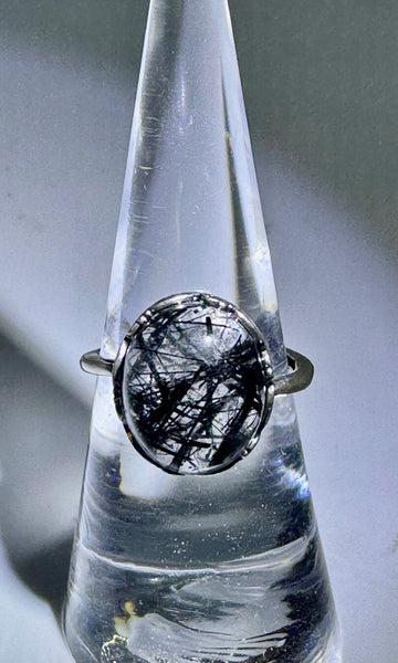 Tourmilated Quartz Ring