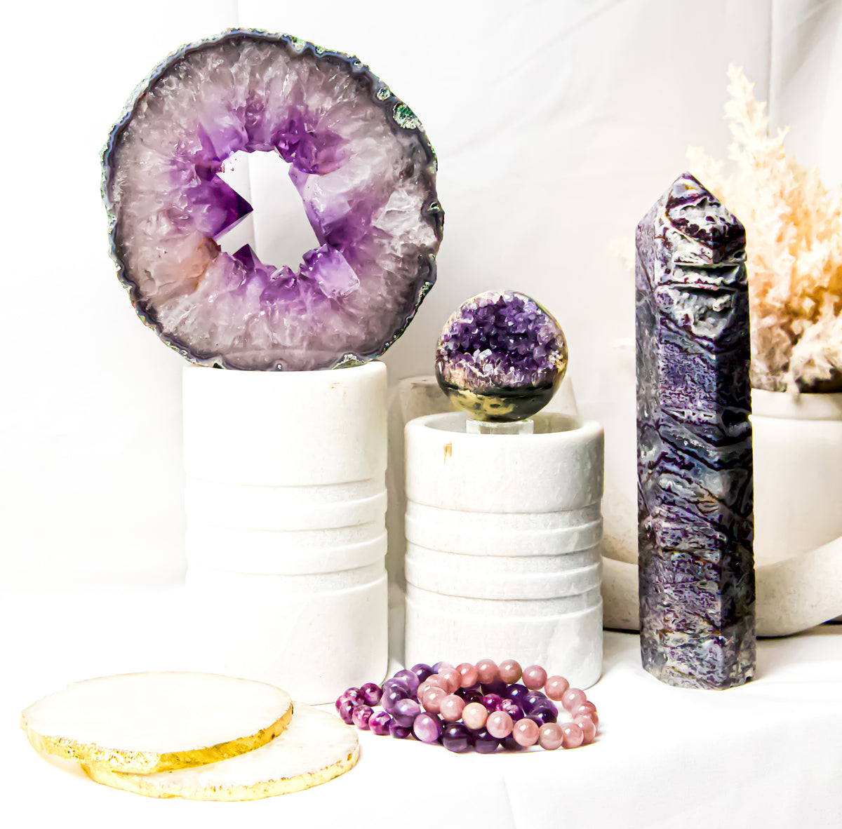 Amethyst Statement Piece - Crystal Towers & Generators – Infinite Crystals