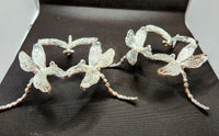 Rose Gold & Silver XXL Dragonfly Sphere Stands - Crystal Spheres
